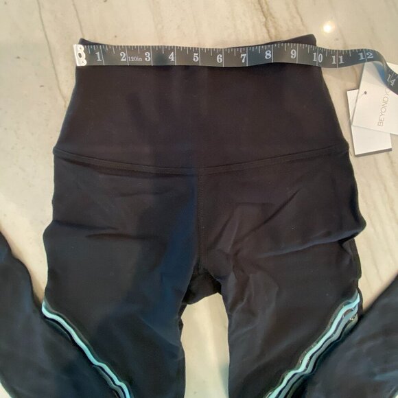 NWT Beyond Yoga Blue and Green Striped High Waist Yoga Leggings 💚 🩵 - Picture 2 of 13